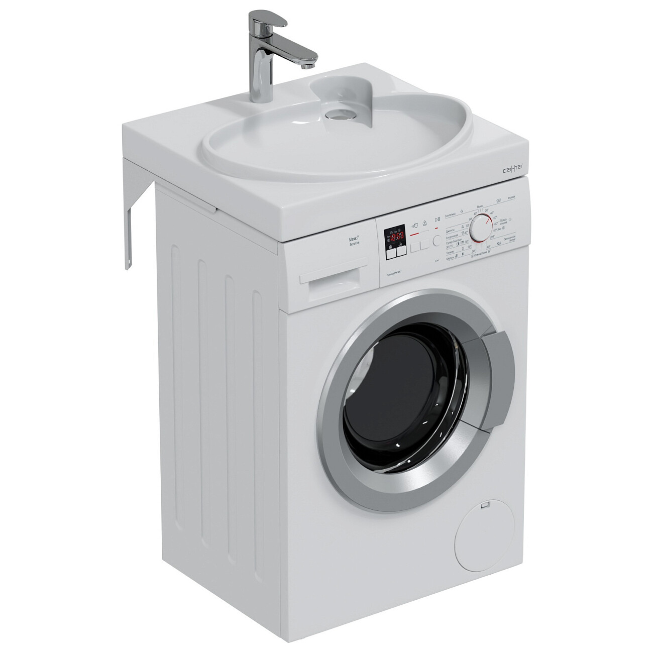 Раковина над стиральной машиной 55х60 см белая "Сатурн" 900126 - изображение 9