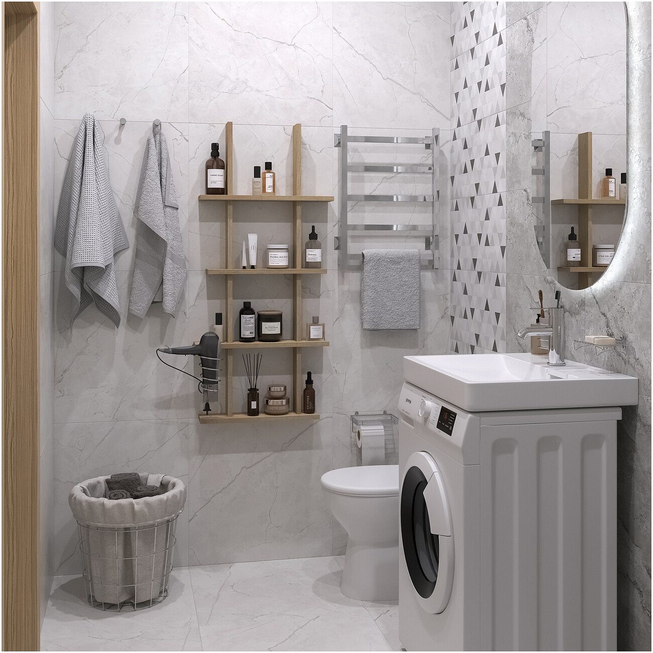 Раковина на стиральную машину 60х50 см белая Diwo "Коломна" RnDKS-50 - изображение 7