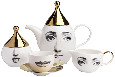 Чайный сервиз Faces Пьеро Форназетти Gold