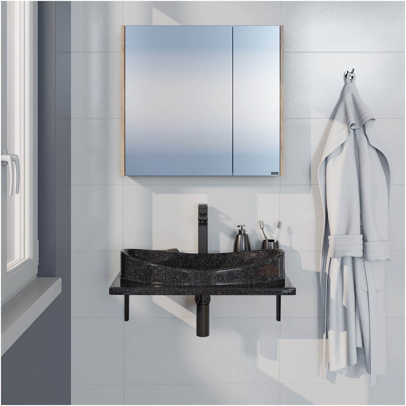 Раковина мебельная 45х70 см млечный путь "Вега" 900144 - изображение 9