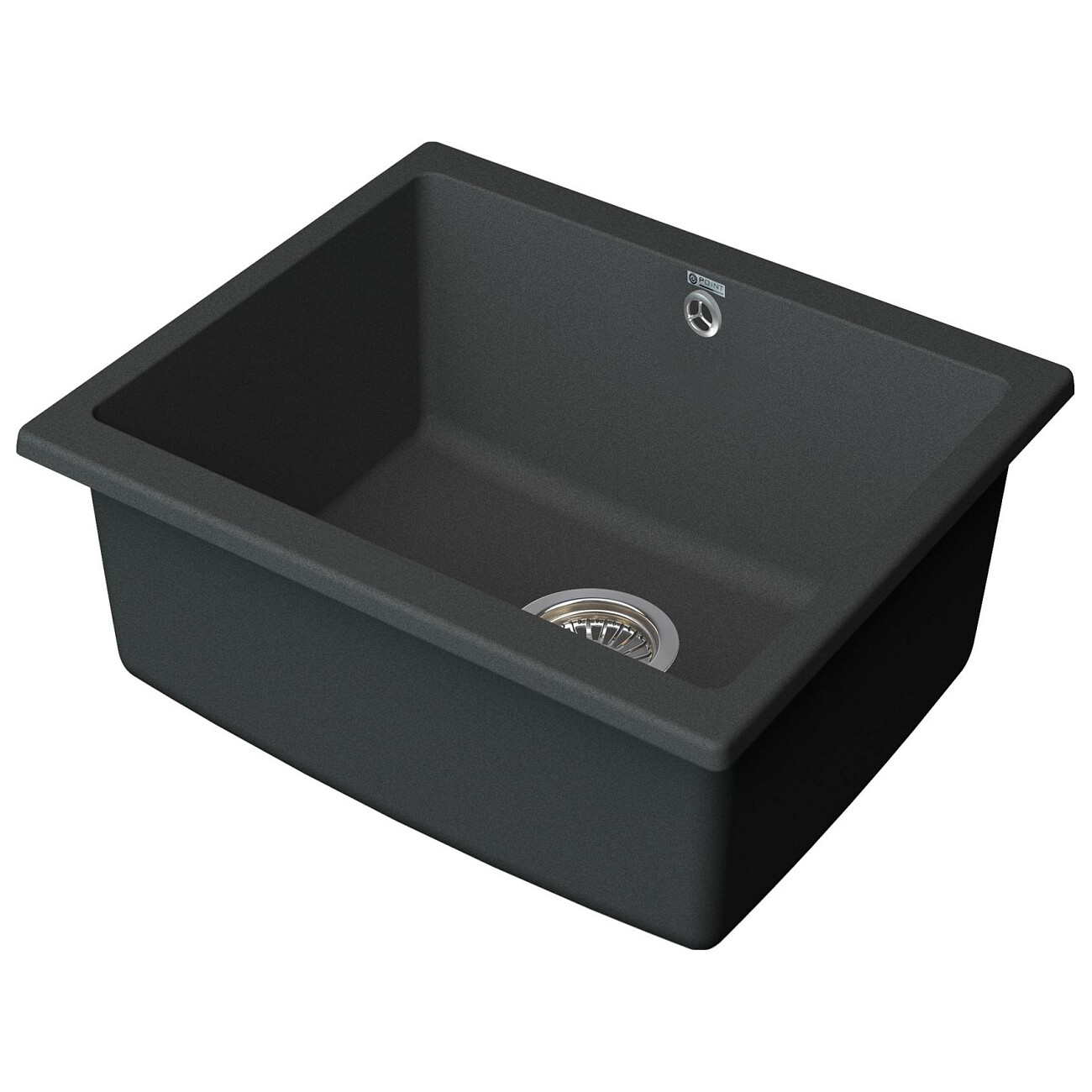 Мойка кухонная кварцевая прямоугольная графит Point "Сидли 55" PN3007GR - изображение 2