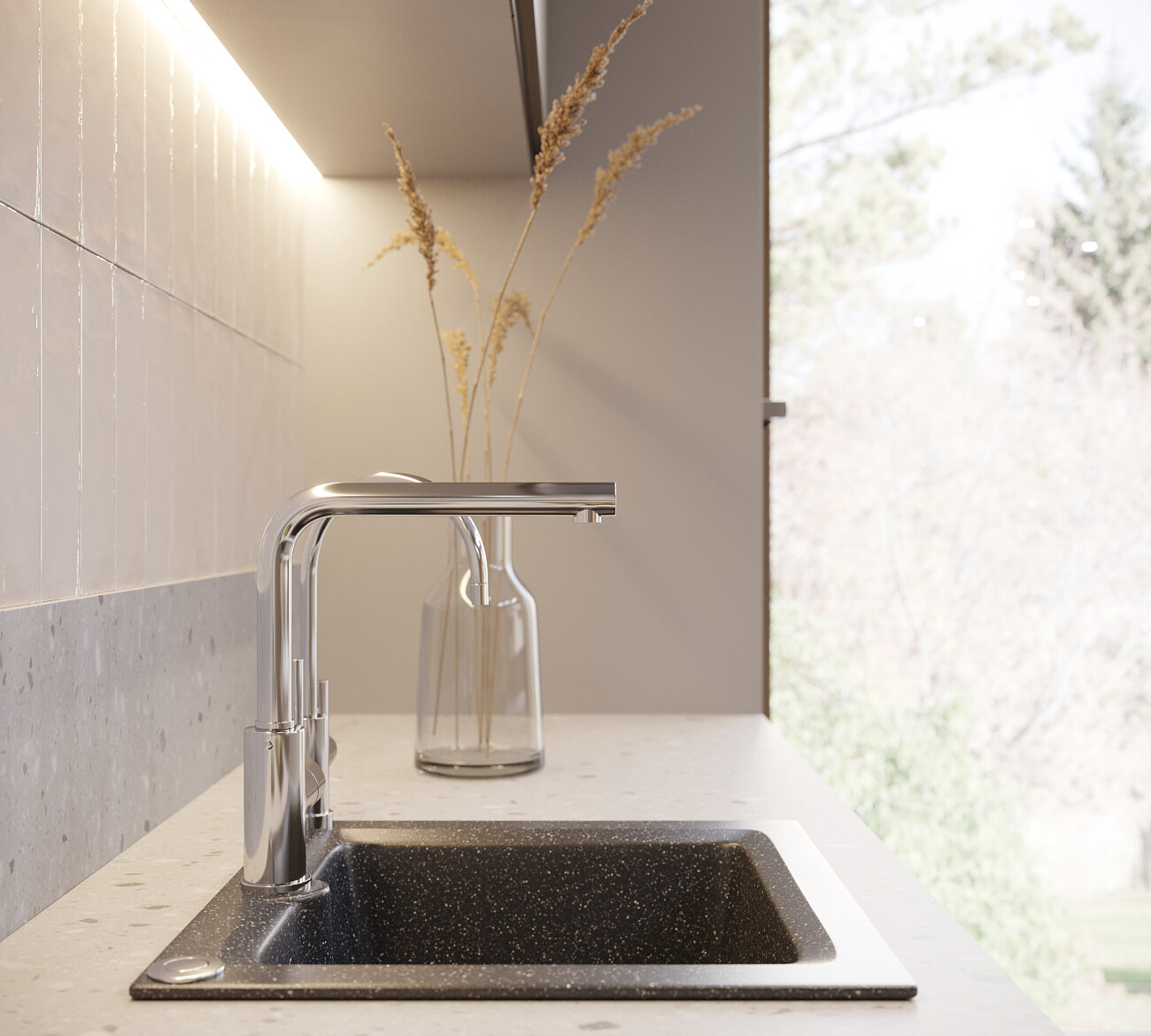 Мойка кухонная черная Domaci "Бьелла" DMC-42-308 - изображение 6