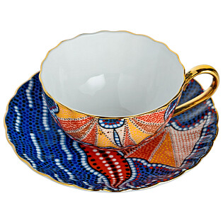 Чайная пара Мозаика Фиолетовая