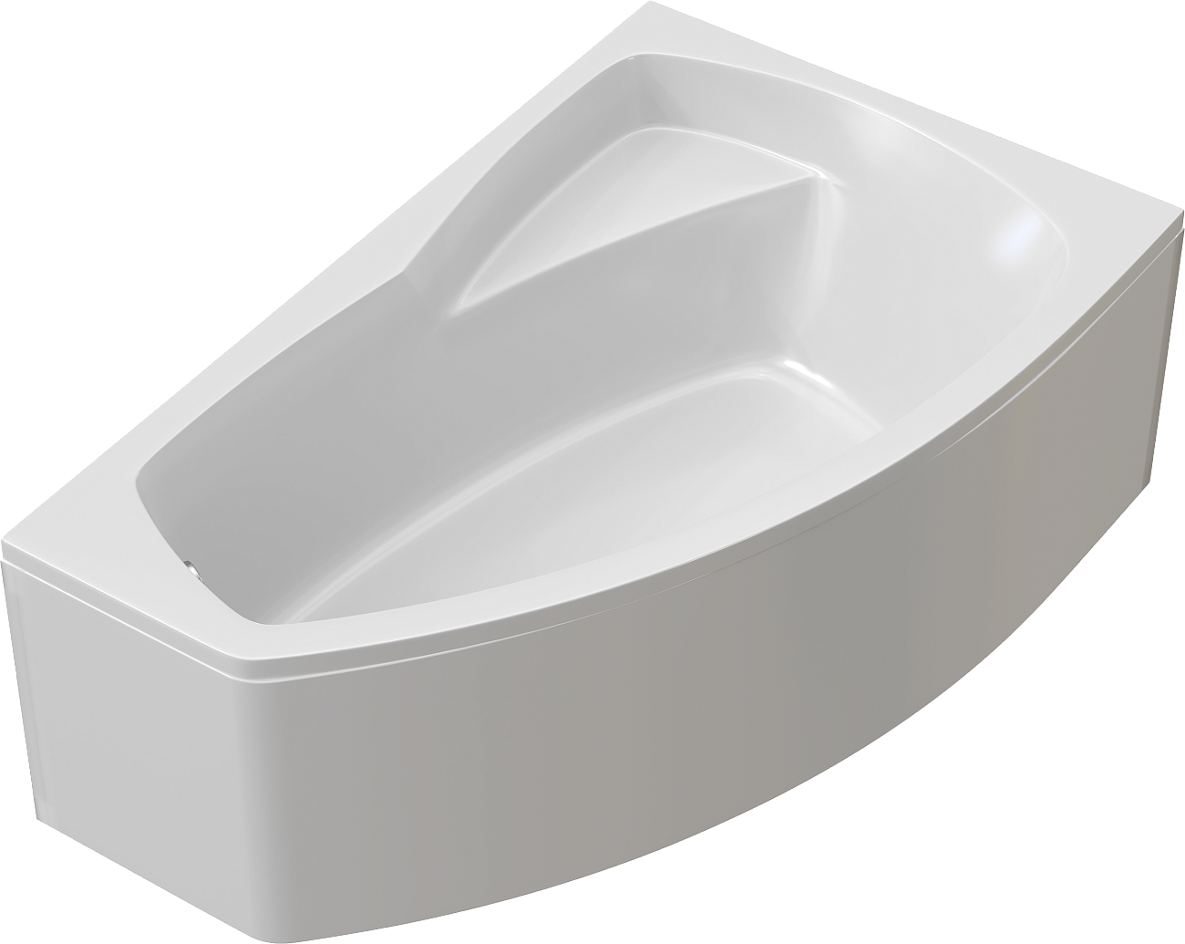 Ванна акриловая угловая с каркасом 170х105 см белая Stworki "Монтре" R Mn1700R - изображение 7
