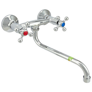 Смеситель для кухни настенный двухвентильный хром Eleanti Opal ELT6010 0402.884