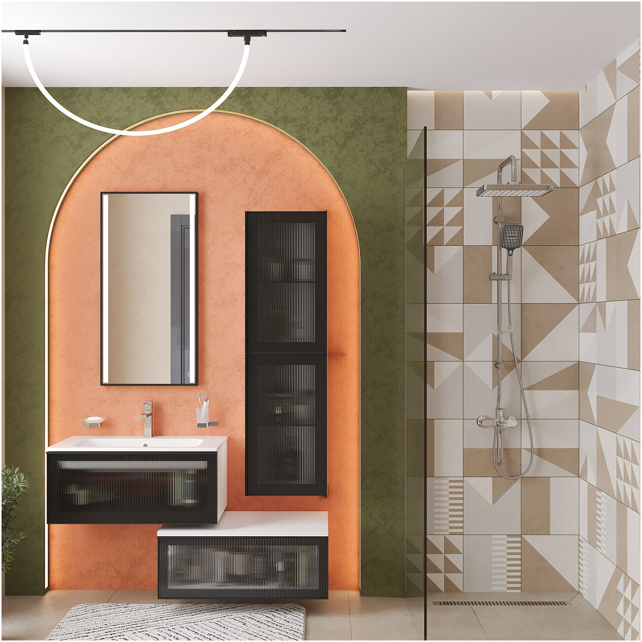 Душевая стойка с верхним душем хром Stworki "Хадстен" S17180CR - изображение 8