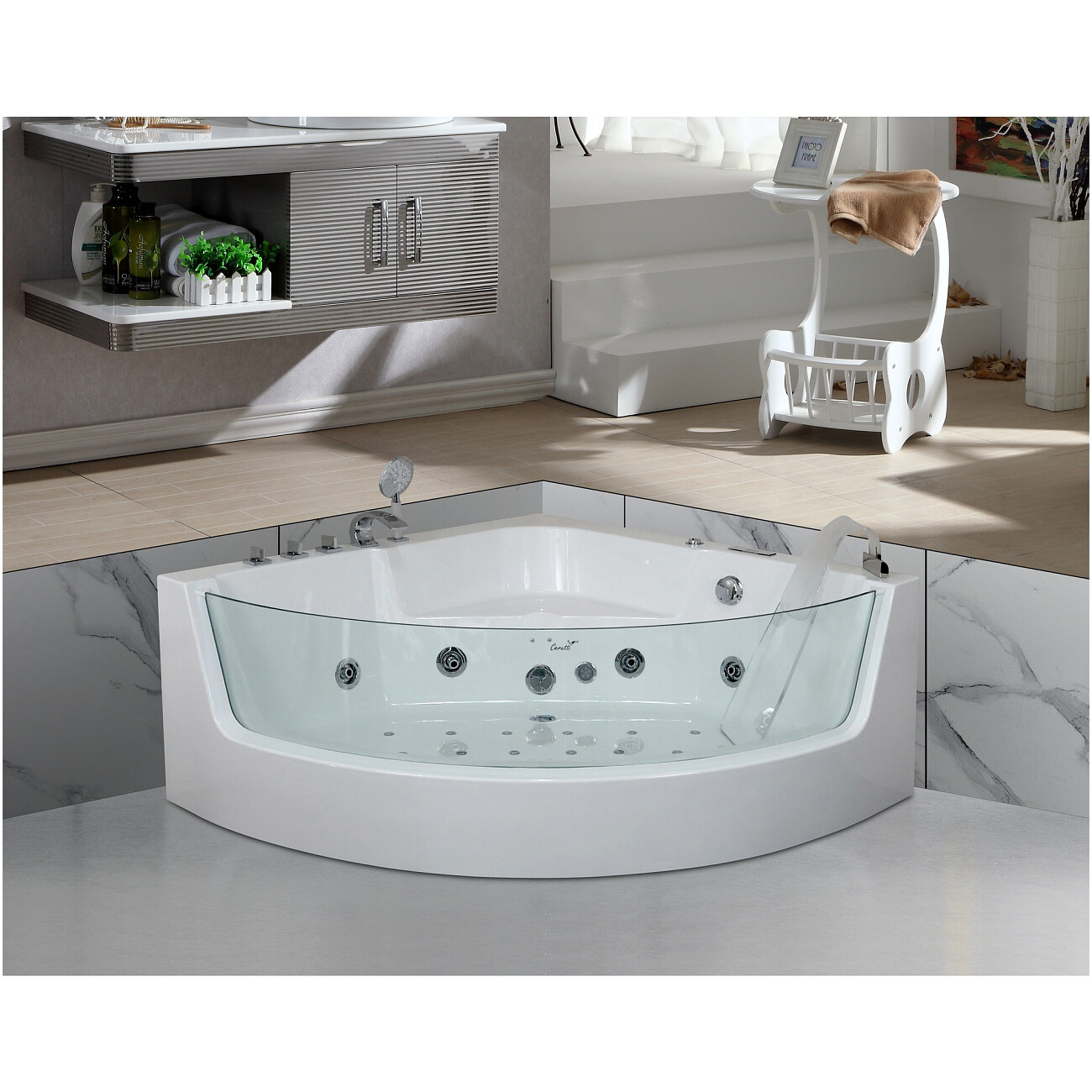Ванна акриловая гидромассажная белая Cerutti SPA C-401 - изображение 2