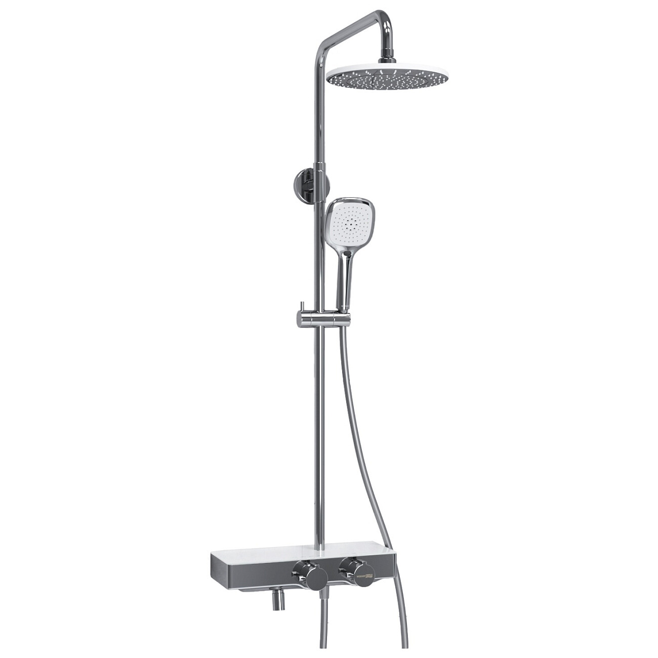 Душевой комплект с верхним душем и лейкой хром Wasserkraft A113.067.065.CH Thermo - изображение 3