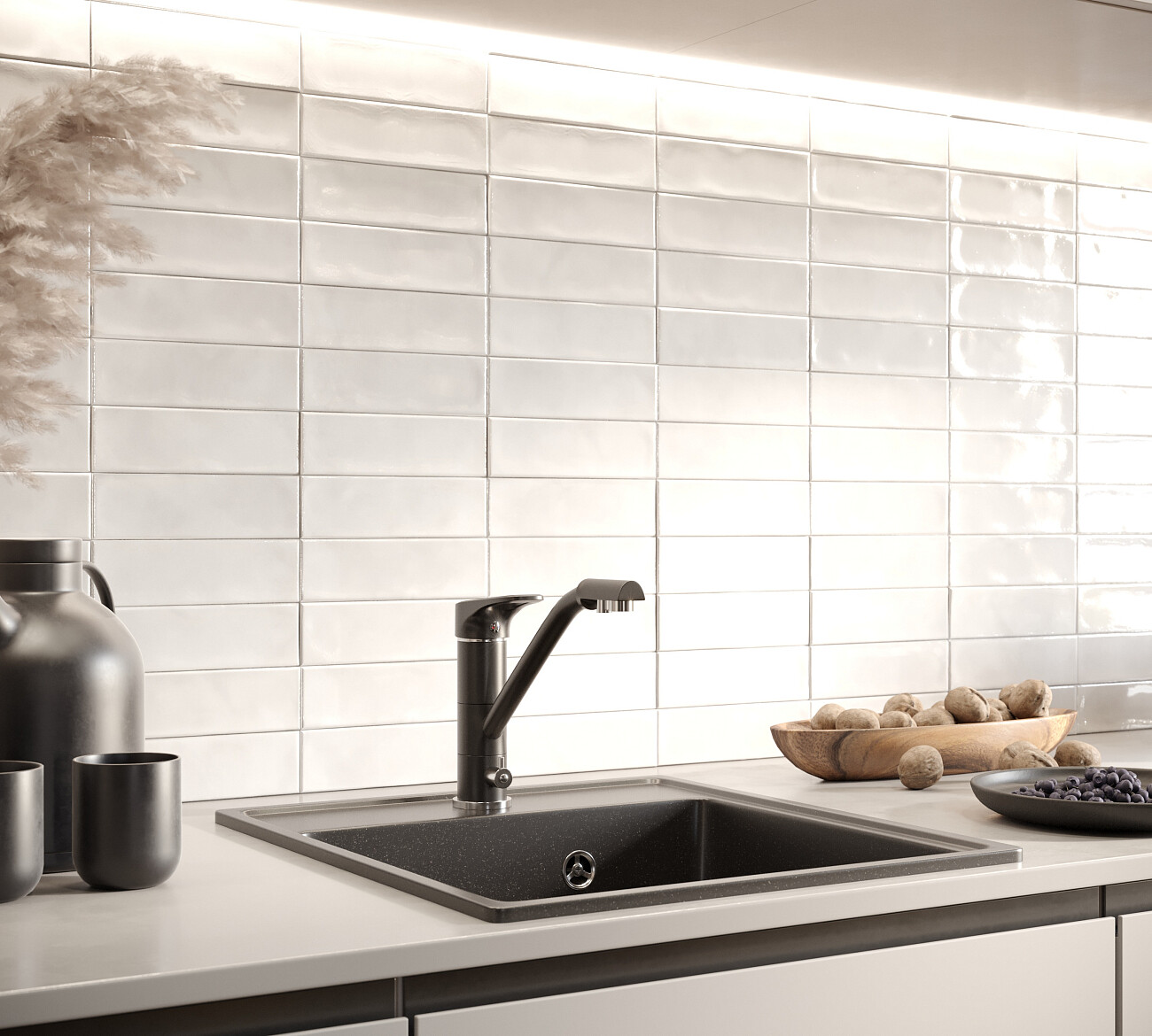 Смеситель для кухни однорычажный с изливом для фильтрованной воды уголь Domaci "Солерно" UQ-010-07 - изображение 3