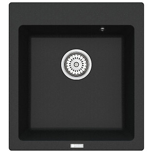 Мойка кухонная кварцевая квадратная черная Point &quot;Моко 47&quot; PN3006B