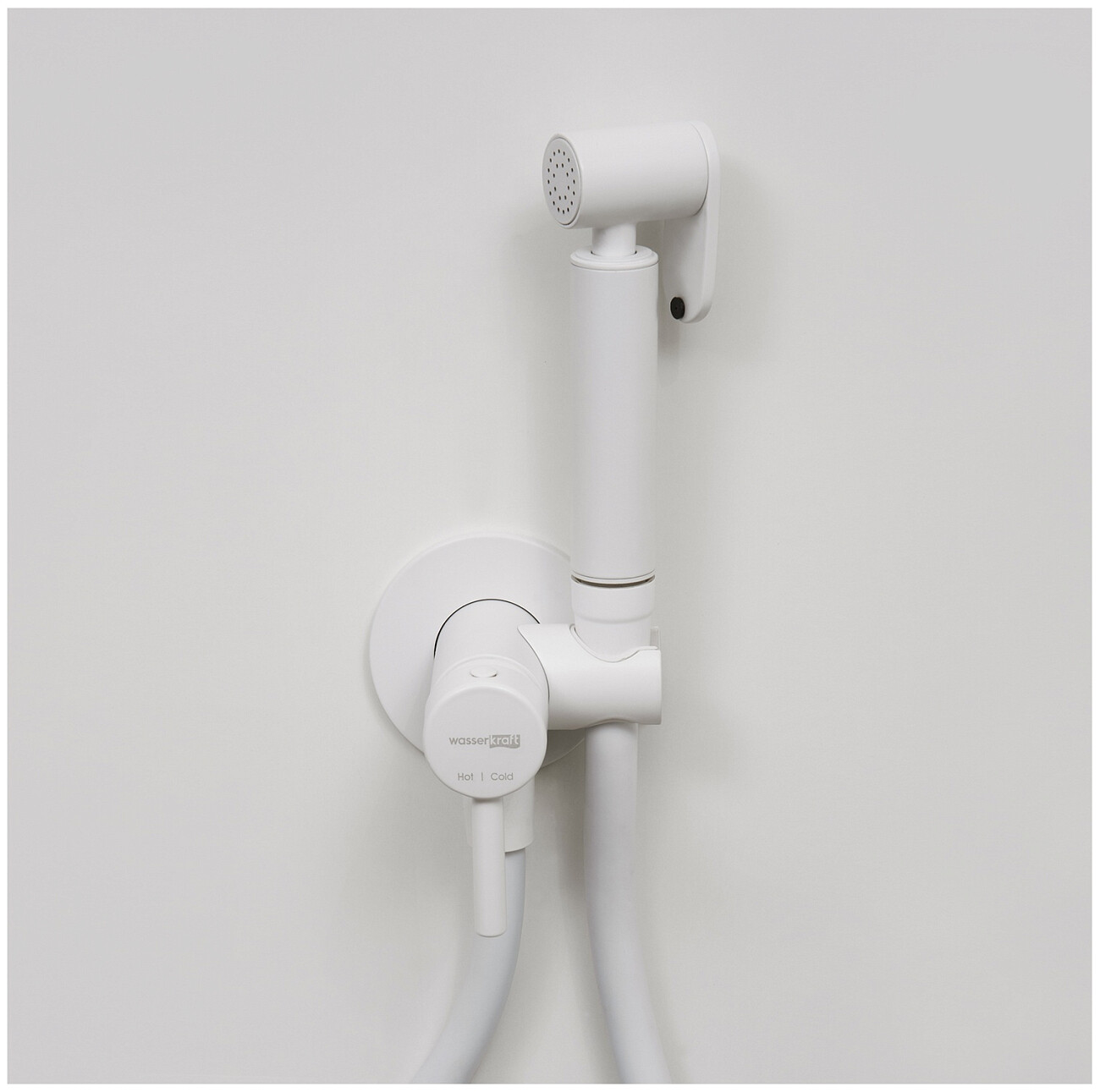 Гигиенический душ с встраиваемым смесителем белый Wasserkraft A70538 - изображение 6