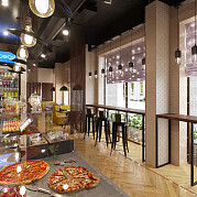 Интерьер кафе и ресторана в современном стиле, проект «Пекарня г.Фрязино» Интерьер кафе и ресторана в современном стиле, проект «Пекарня г.Фрязино»