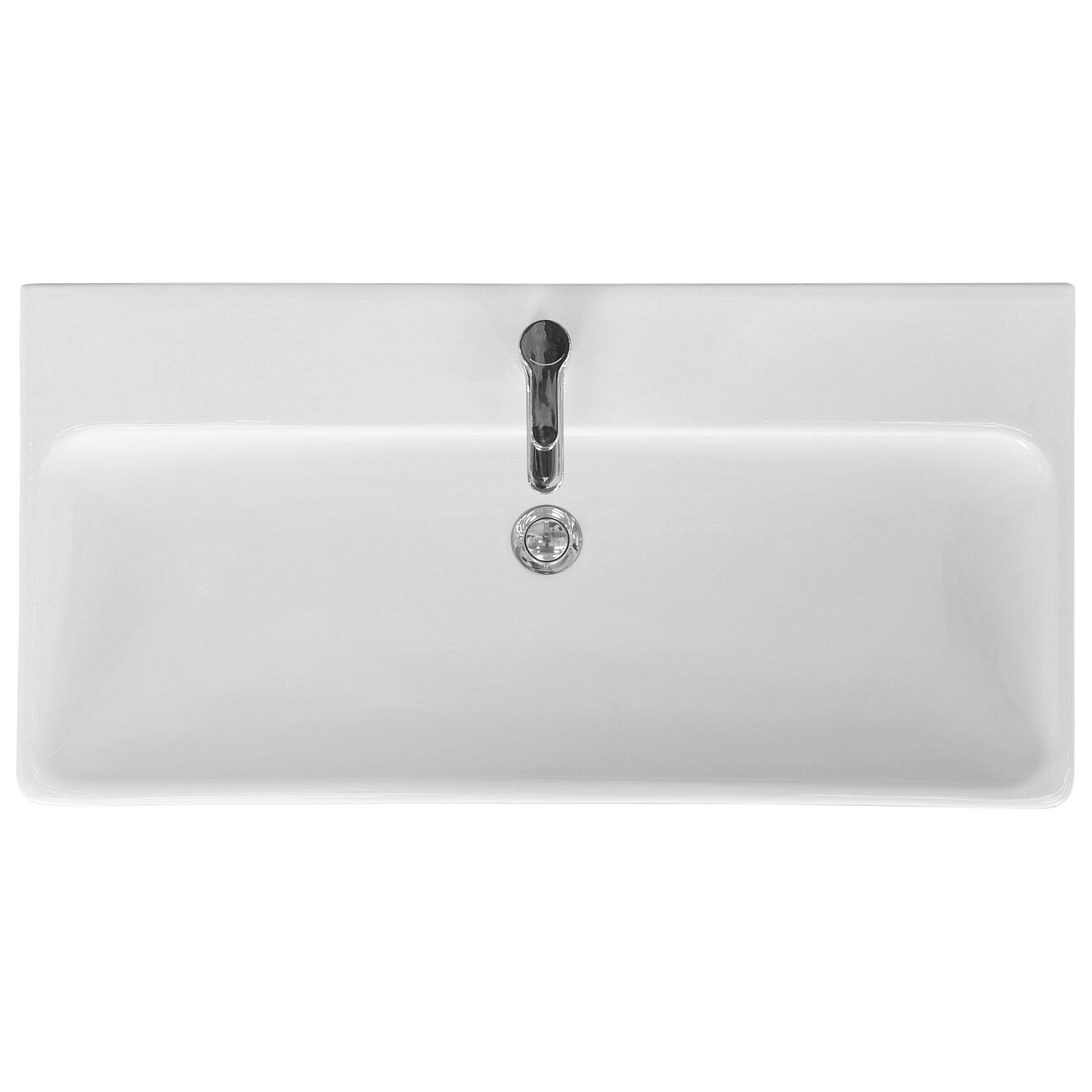 Раковина накладная керамическая прямоугольная 45х90 см белая Santek "Адриана" 1.WH50.1.629 - изображение 2