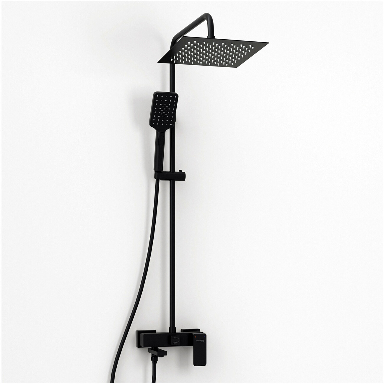 Душевая система со смесителем из латуни черная Wasserkraft A27701 - изображение 8