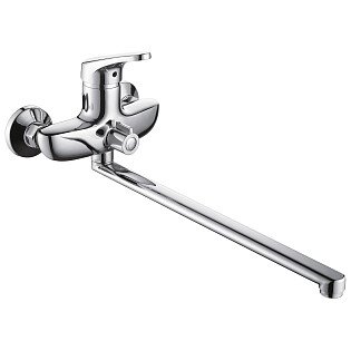 Смеситель для ванны с душевой лейкой и длинным изливом хром D-Lin D147460