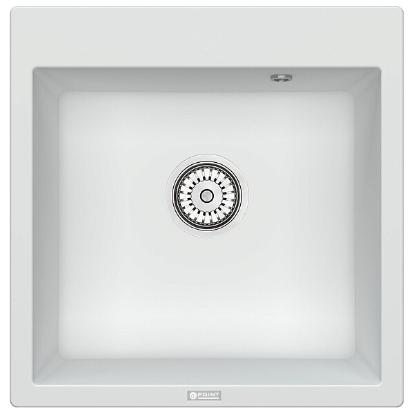 Мойка кухонная кварцевая белая Point "Бинга 60" PN3003W - изображение 1