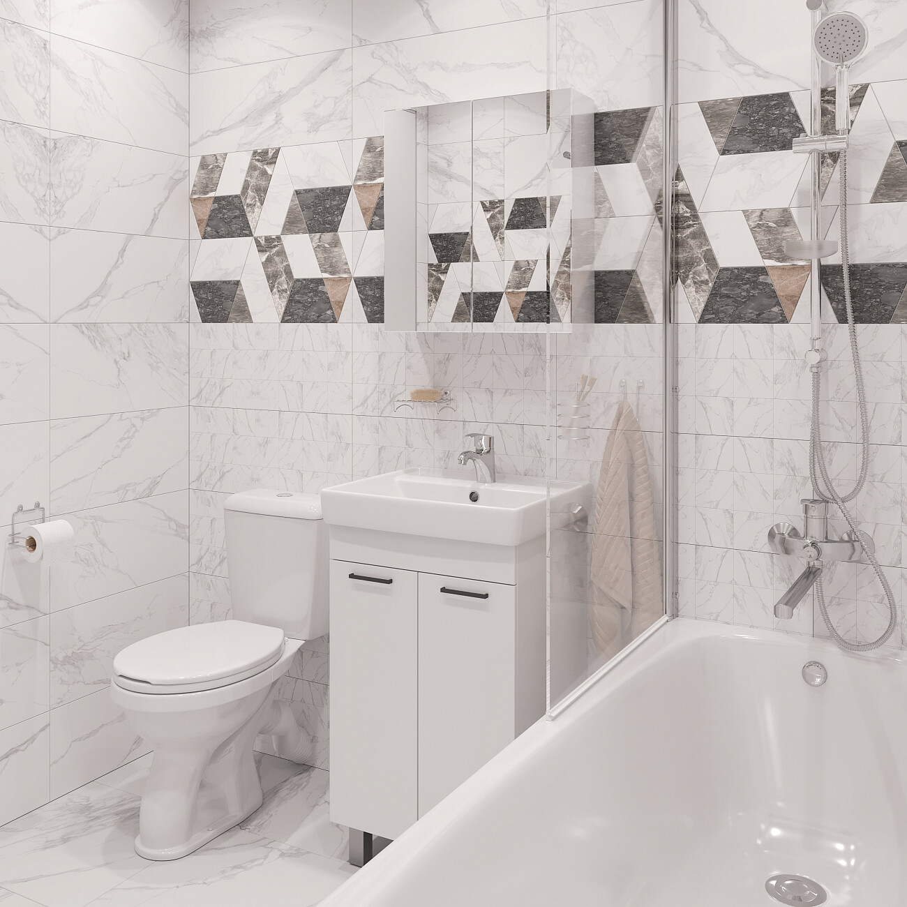 Штора на ванну распашная 80х150 см прозрачная, хром Diwo "Коломна" 4GW007 - изображение 10