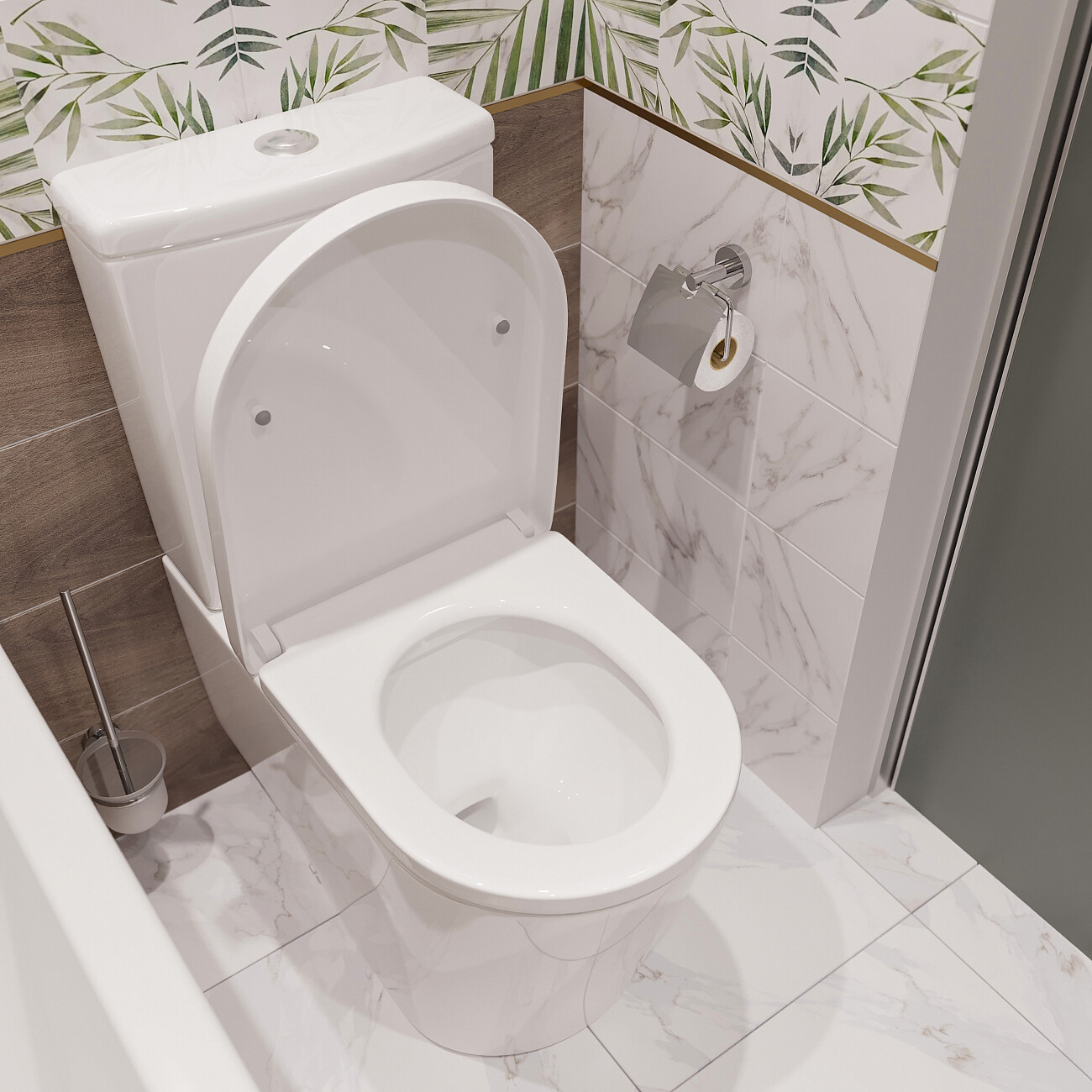 Унитаз напольный с микролифтом белый Stworki "Мосс" HDC527P - изображение 3