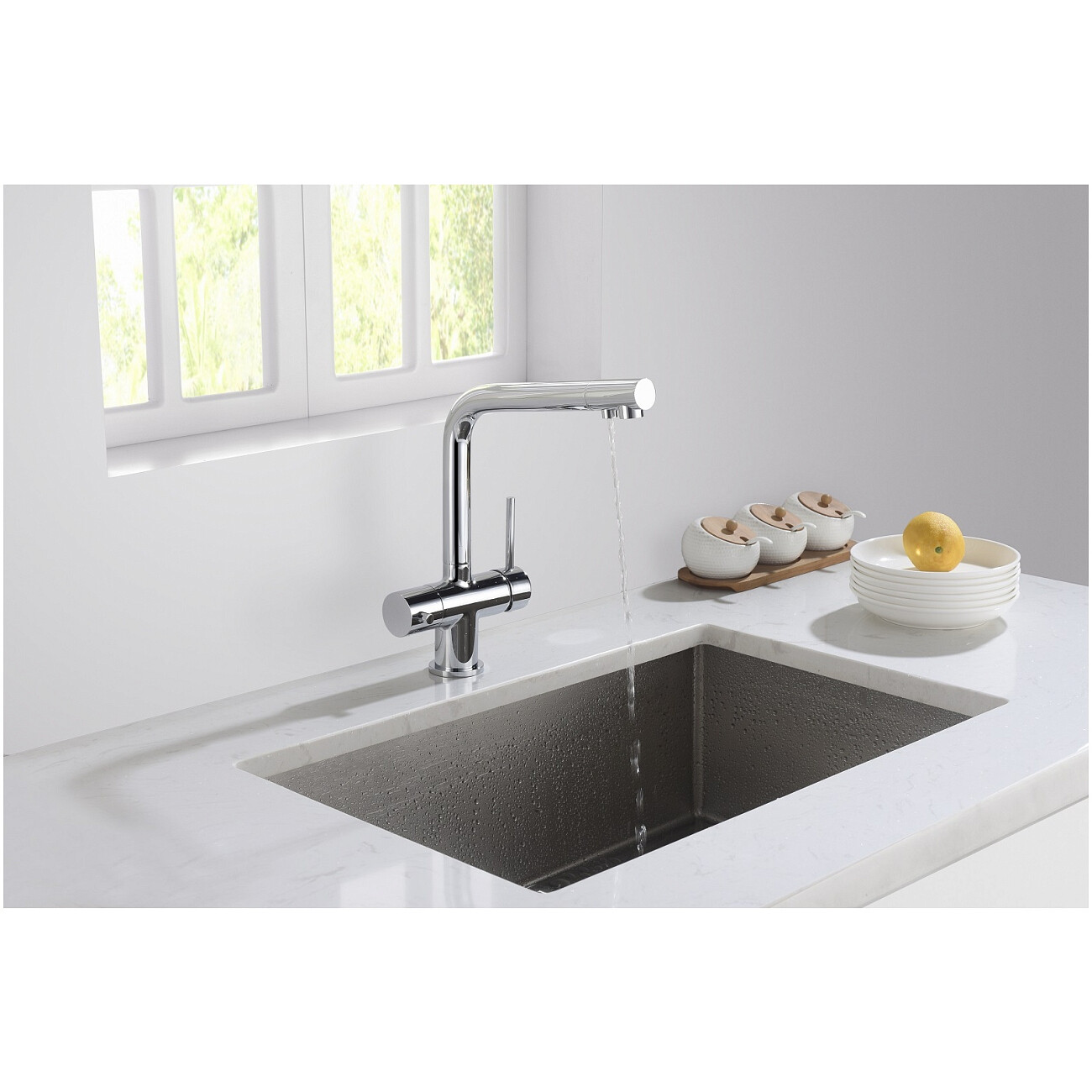 Смеситель для кухни с подключением фильтра хром Timo Saona 2396-00F - изображение 2