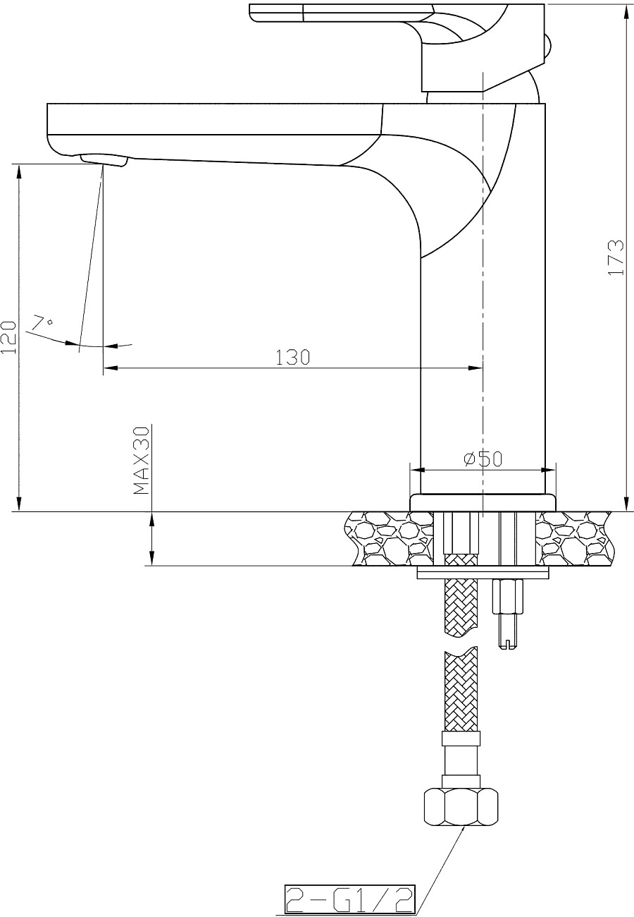 Смеситель для раковины черный Stworki "Ноттвиль" NO-01b - изображение 3
