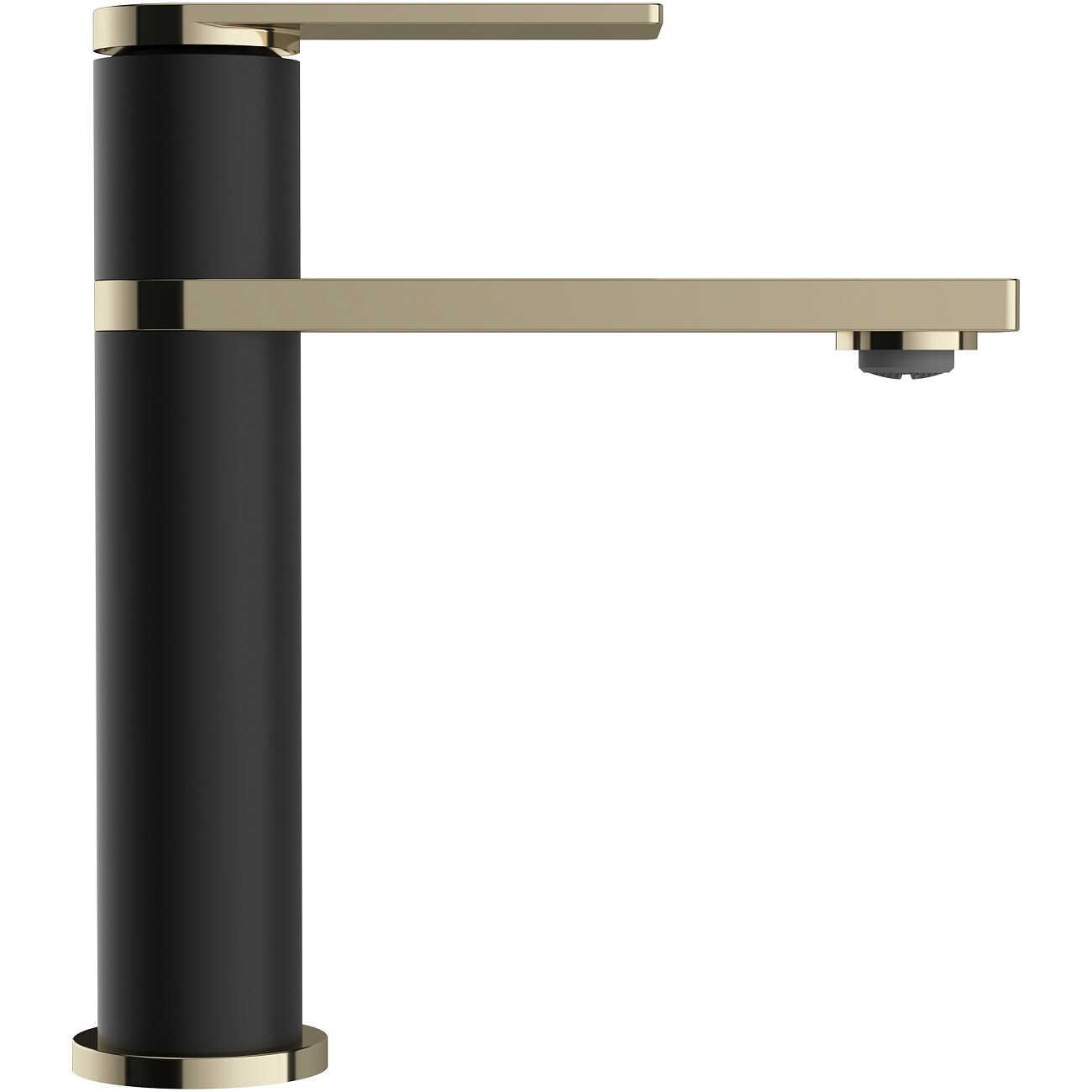 Смеситель для раковины однорычажный черный, золотой Stworki "Олланд" S01010BG - изображение 9
