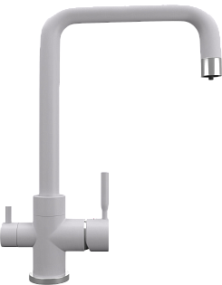 Смеситель для кухни с изливом для фильтрованной воды платина Domaci &quot;Солерно&quot; UQ-019-04