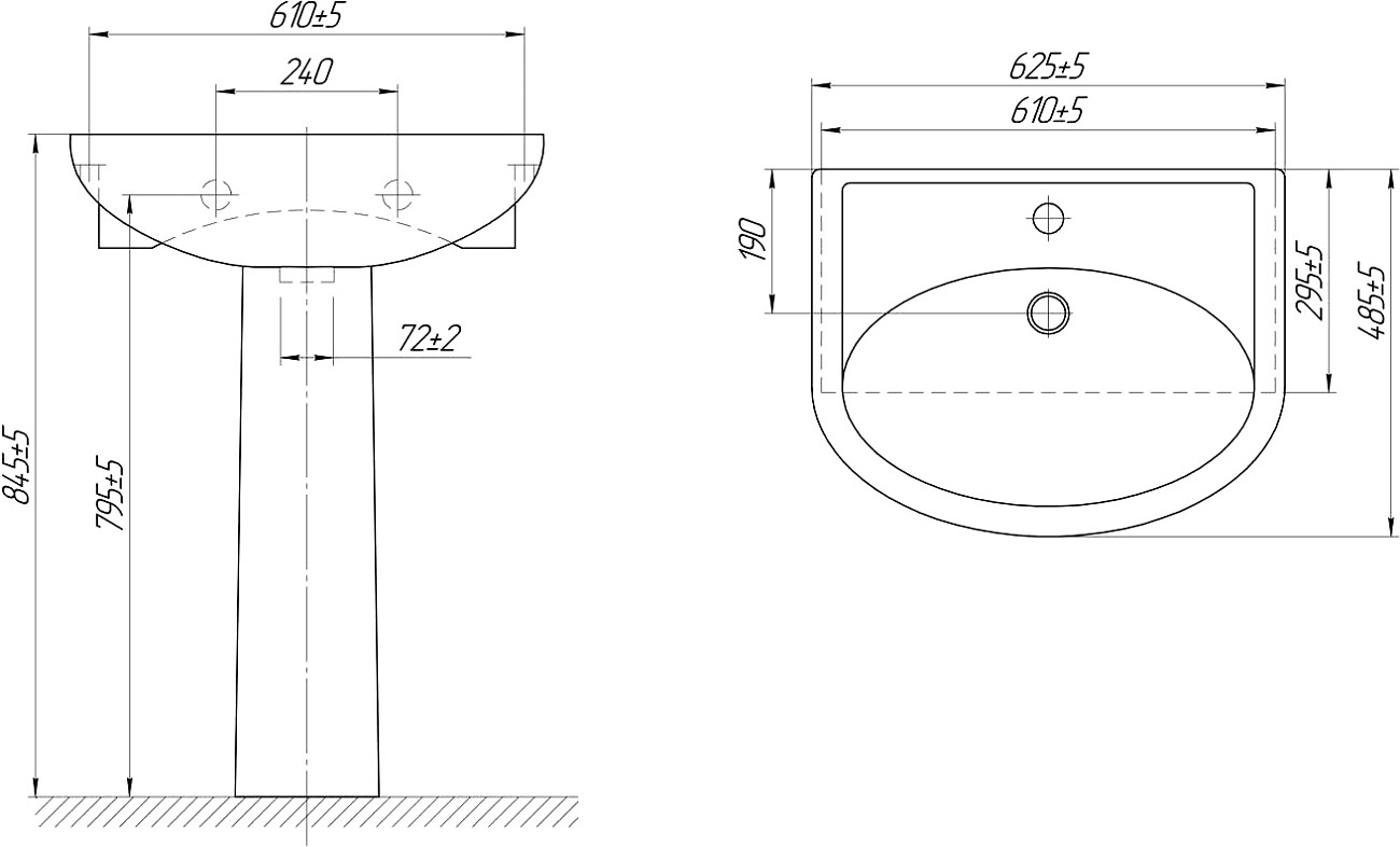 Раковина мебельная белая Diwo "Кострома" 0112 со смесителем Stworki "Дублин" HFDB02100 - изображение 4