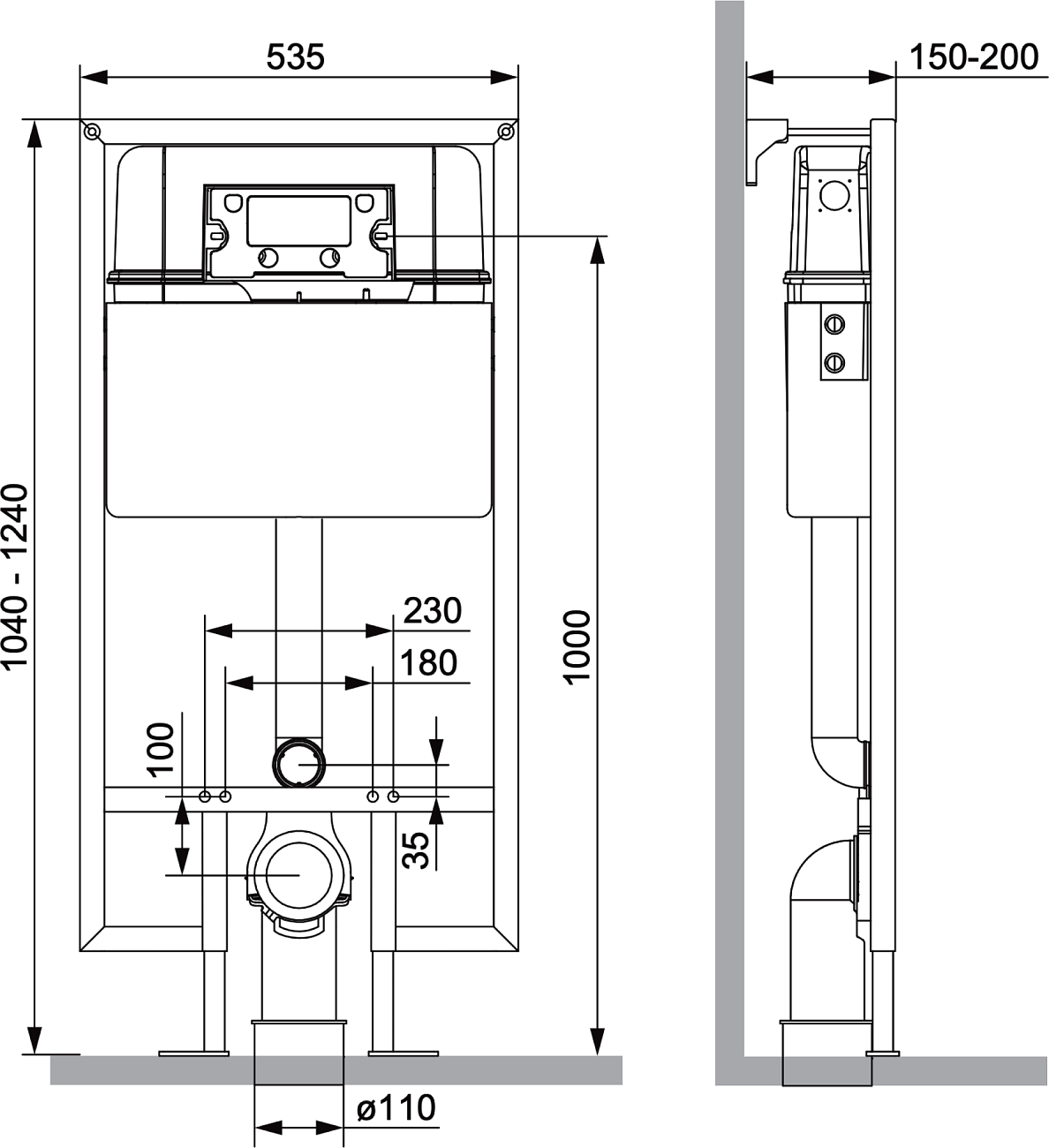 Унитаз подвесной белый Stworki "Карлстад" 5610 с инсталляцией 510163 и кнопкой "Хельсинки" 500470 - изображение 4