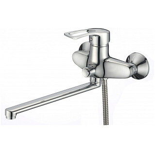 Смеситель для ванны с душевой лейкой и длинным изливом хром D-Lin D146422-5