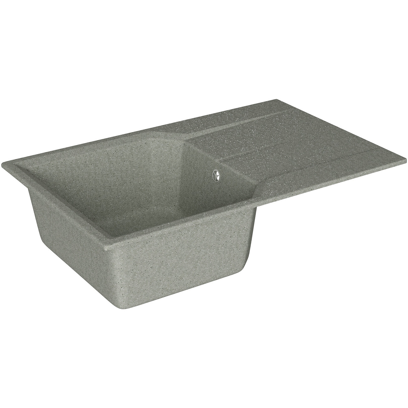 Мойка кухонная из искусственного мрамора прямоугольная 49х78 см серая Domaci "Парма" 78-49-251 - изображение 3
