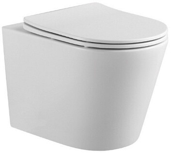 Унитаз подвесной фарфоровый овальный безободковый белый Aquatek &quot;Вега&quot; AQ1904-00