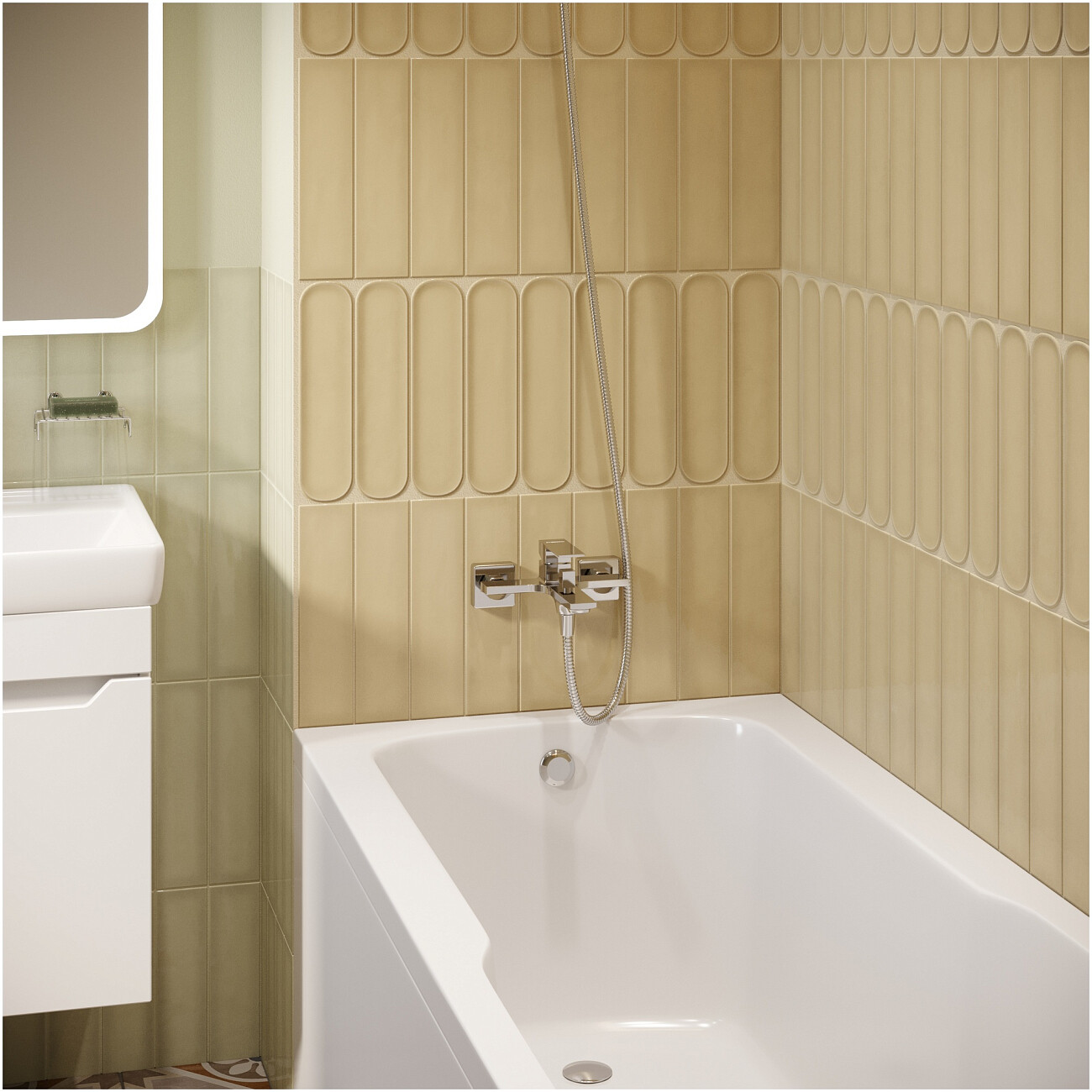 Смеситель для ванны с душем настенный хром Stworki "Карлстад" S35100CR - изображение 6