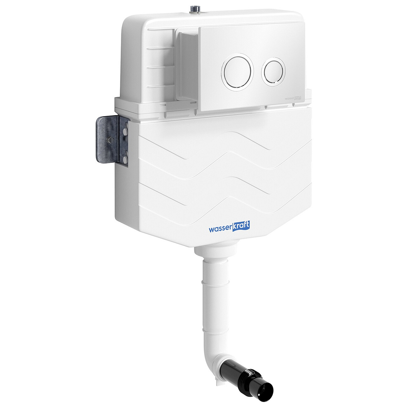 Встраиваемый смывной бачок с кнопкой смыва белой Wasserkraft Aller 10TLT.031.ME.WH01 - изображение 2