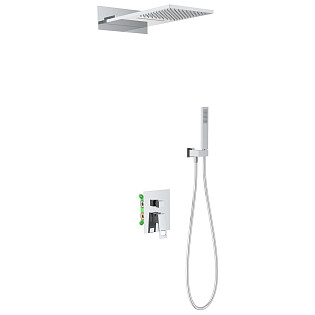 Душевой комплект встроенный с тропическим душем хром Timo Briana SX-7139-00SM