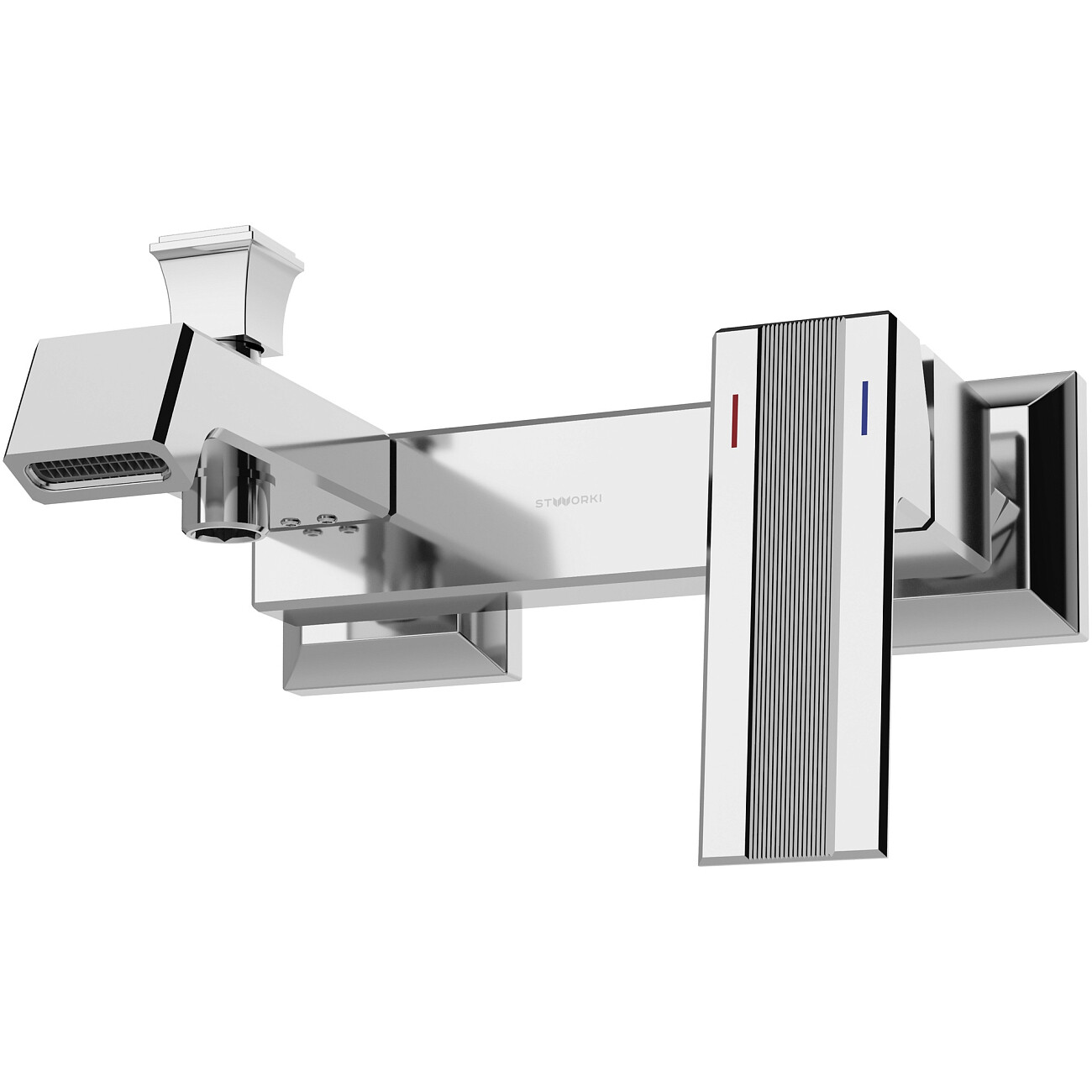 Смеситель для ванны с душем настенный хром Stworki "Оденсе" S12100CR - изображение 8