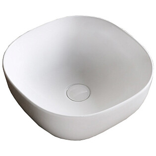 Раковина накладная фарфоровая квадратная 41 см белая Cerutti SPA CR0077
