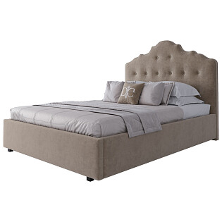 Кровать подростковая с мягкой спинкой 140х200 бежевая Palace