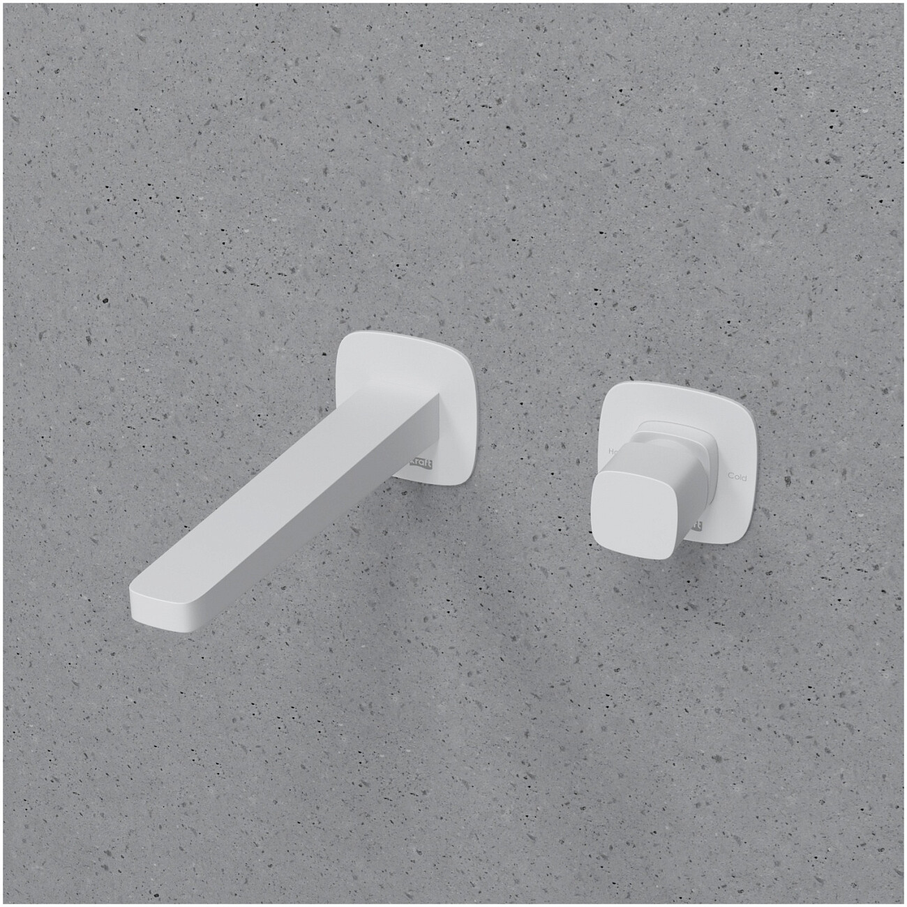 Смеситель для раковины встраиваемый с изливом белый Wasserkraft A9551.316 - изображение 2