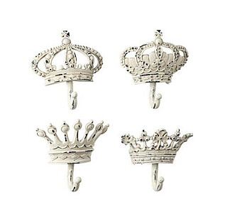 Набор настенных крючков Queen White