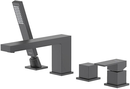 Душевой комплект на борт ванны черный Aquatek &quot;Либра&quot; AQ1648MB