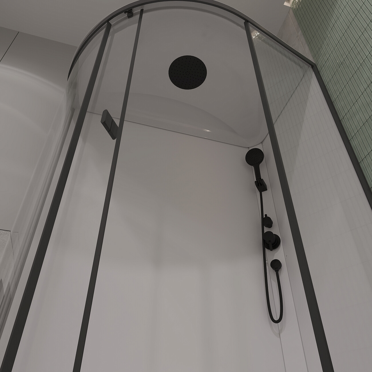 Душевая кабина ассиметричная правая 80х120 см черная Stworki "Стокгольм" HWSC-302RА-12080BT - изображение 8