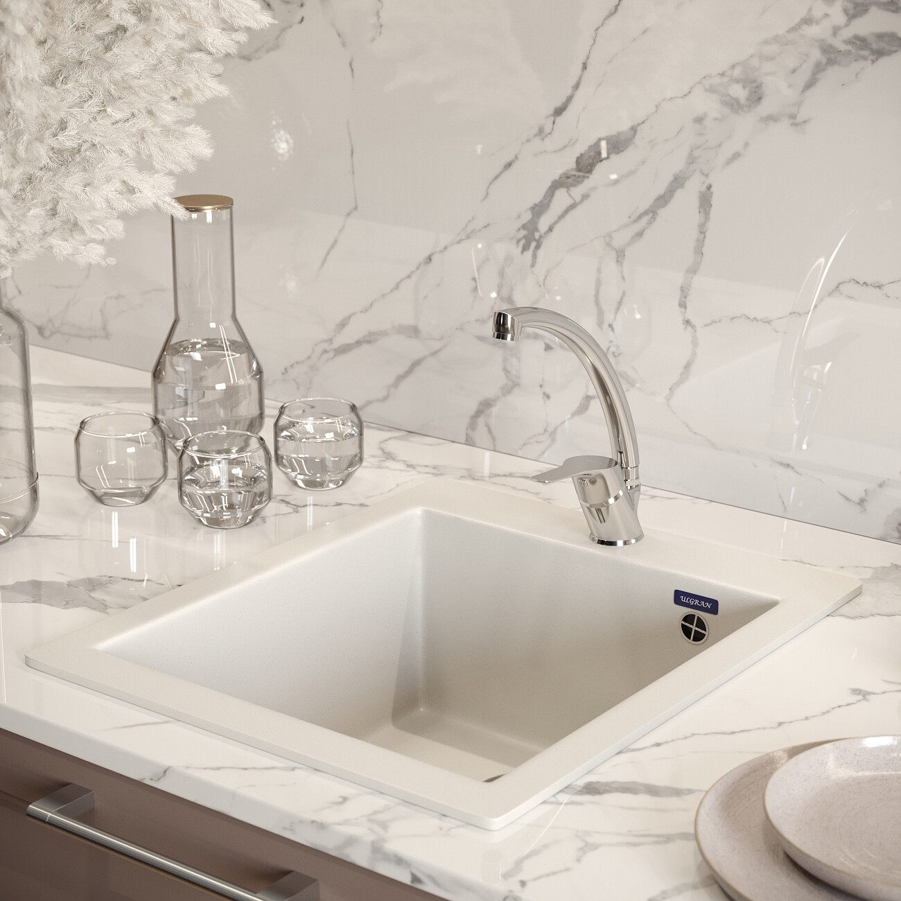 Смеситель для кухни хром Mega MG-BMK016 - изображение 5