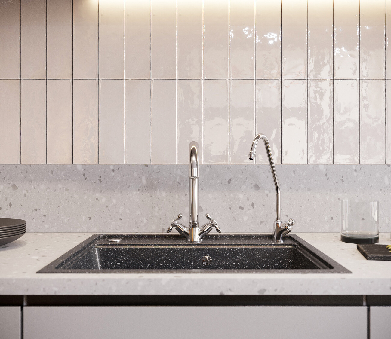 Мойка кухонная с жидким мылом черная Domaci "Бьелла" DMC-06 - изображение 4