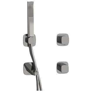 Душевой комплект встраиваемый с лейкой и изливом хром Wasserkraft A8651.312.314.326.087.103