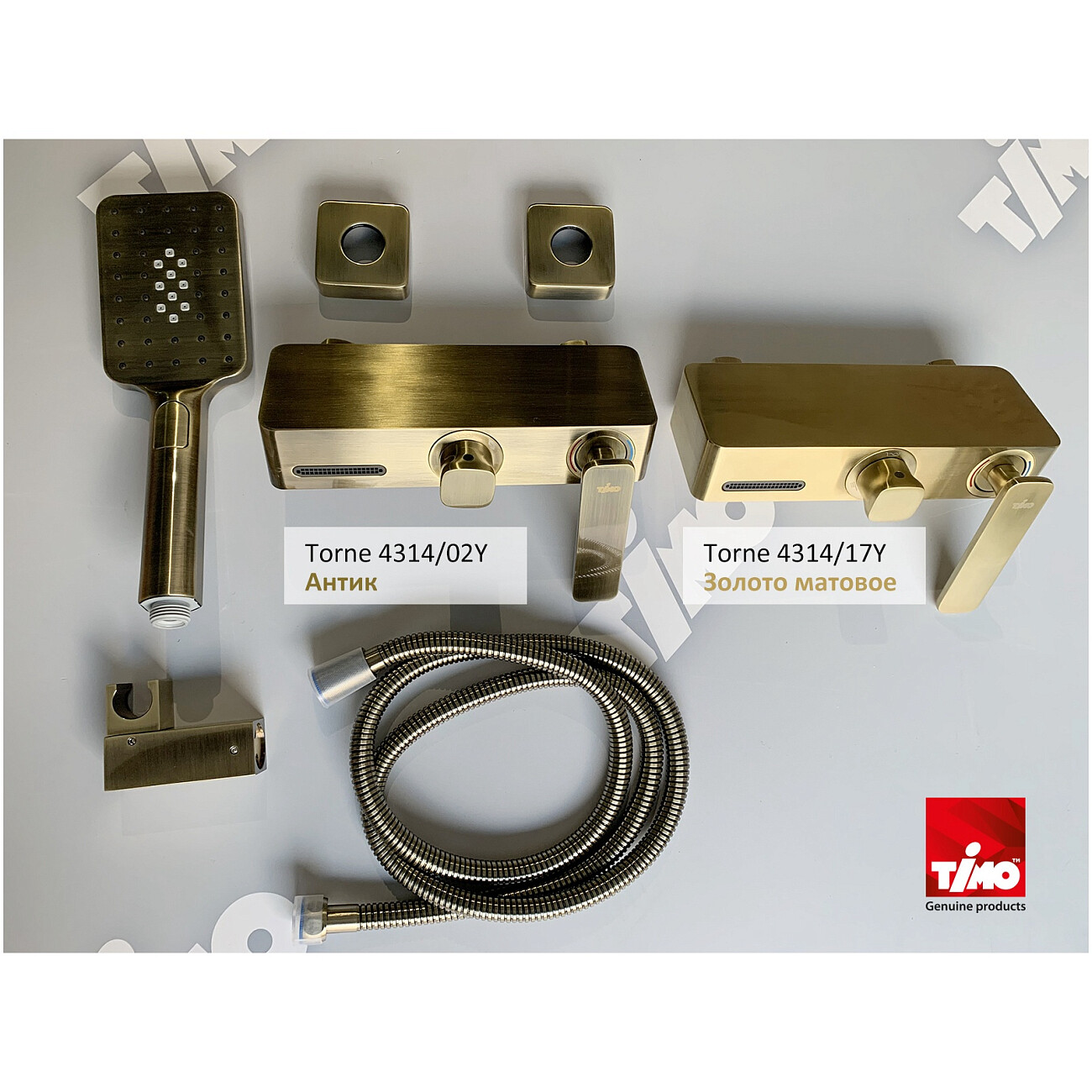 Душевая стойка с держателем и смесителем антик Timo Torne 4314-02Y - изображение 3