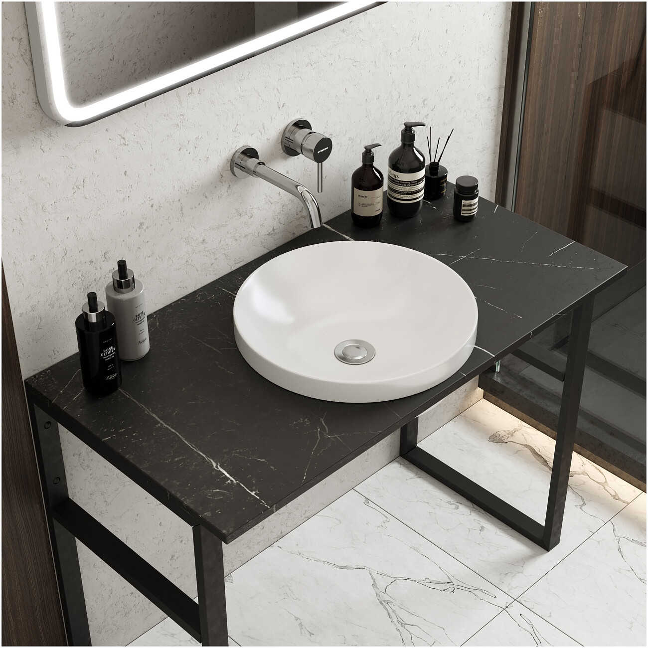 Смеситель для раковины встраиваемый хром Stworki "Эстерсунд" S31040CR - изображение 7