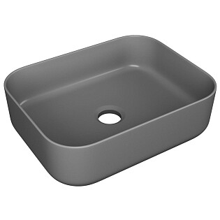 Раковина накладная прямоугольная графит Point &quot;Меркурий 50GM&quot; PN43832GM
