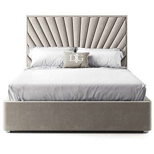 Кровать двуспальная 160х200 бежевая Sicilia