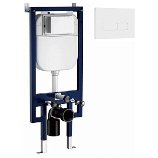 Инсталляция для подвесного унитаза с кнопкой смыва белой Cerutti SPA CR557.CR02WH