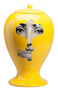 Ваза декоративная желтая с крышкой &quot;Пьеро Форназетти&quot; Serratura Yellow I